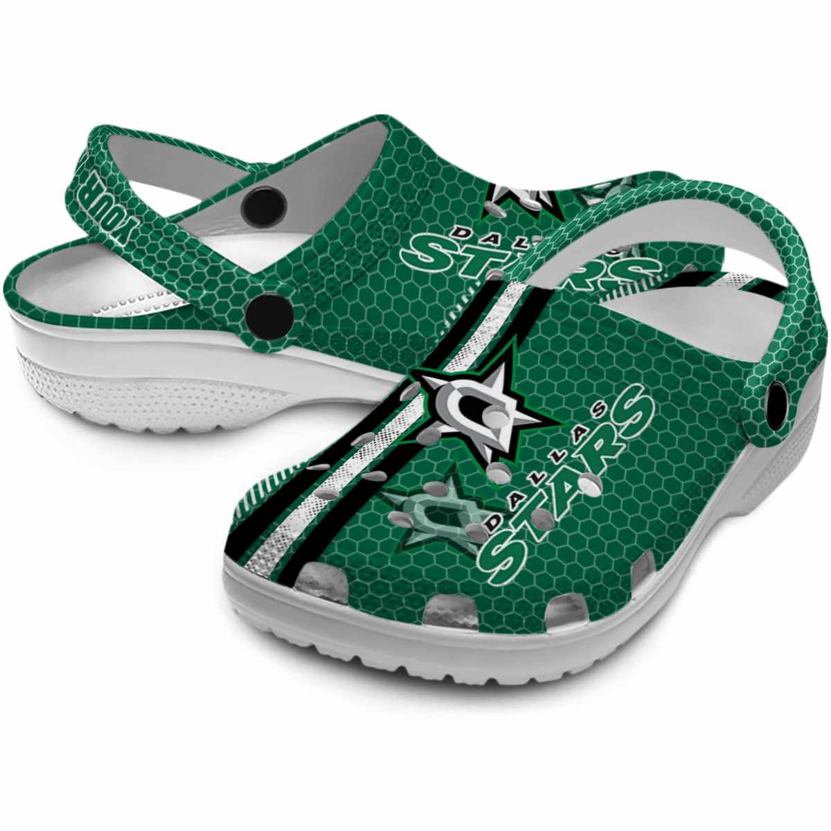 Merchidea Dallas Stars NHL Sport Crocs Crocband Clogs Shoes Comfortable For Men Women and Kids