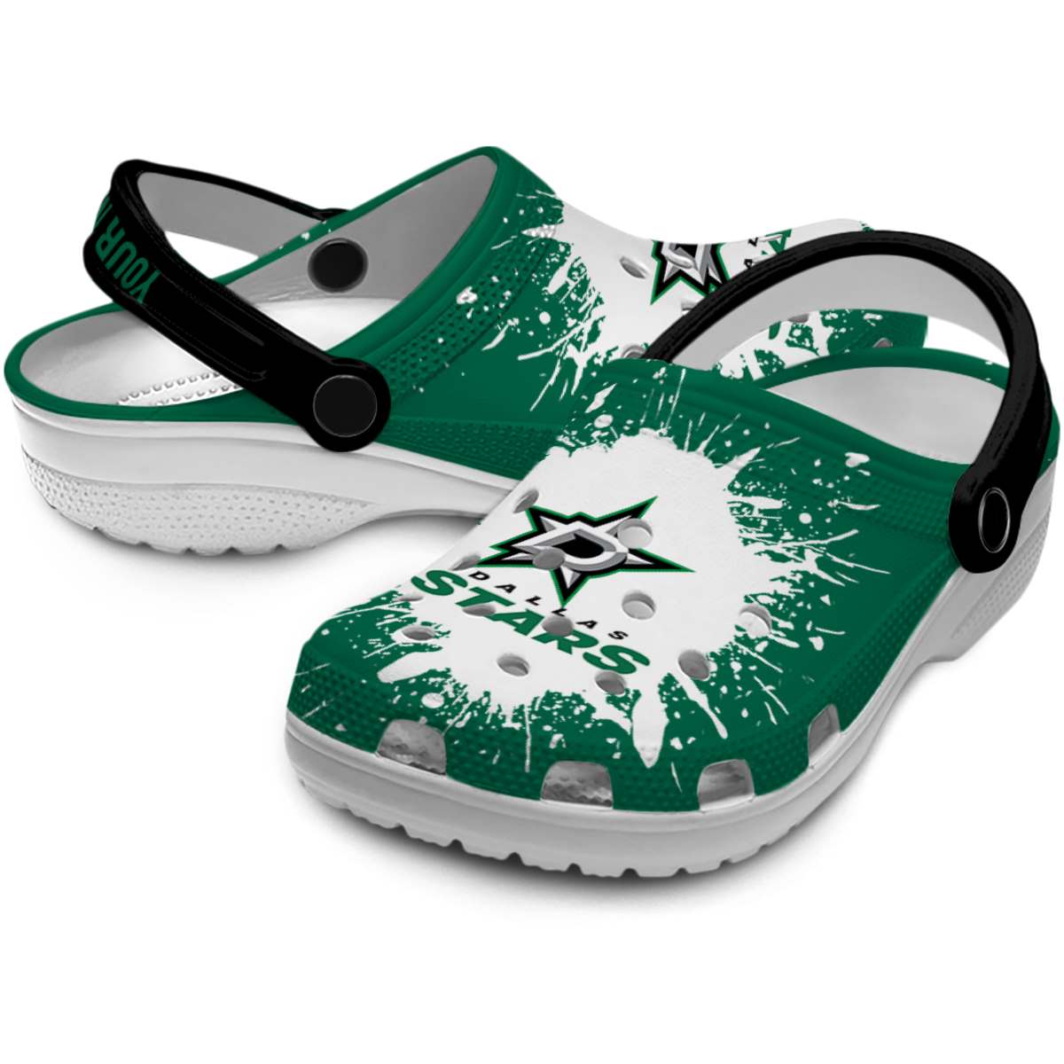 Merchidea Dallas Stars NHL Sport Crocs Crocband Clogs Shoes Comfortable For Men Women and Kids