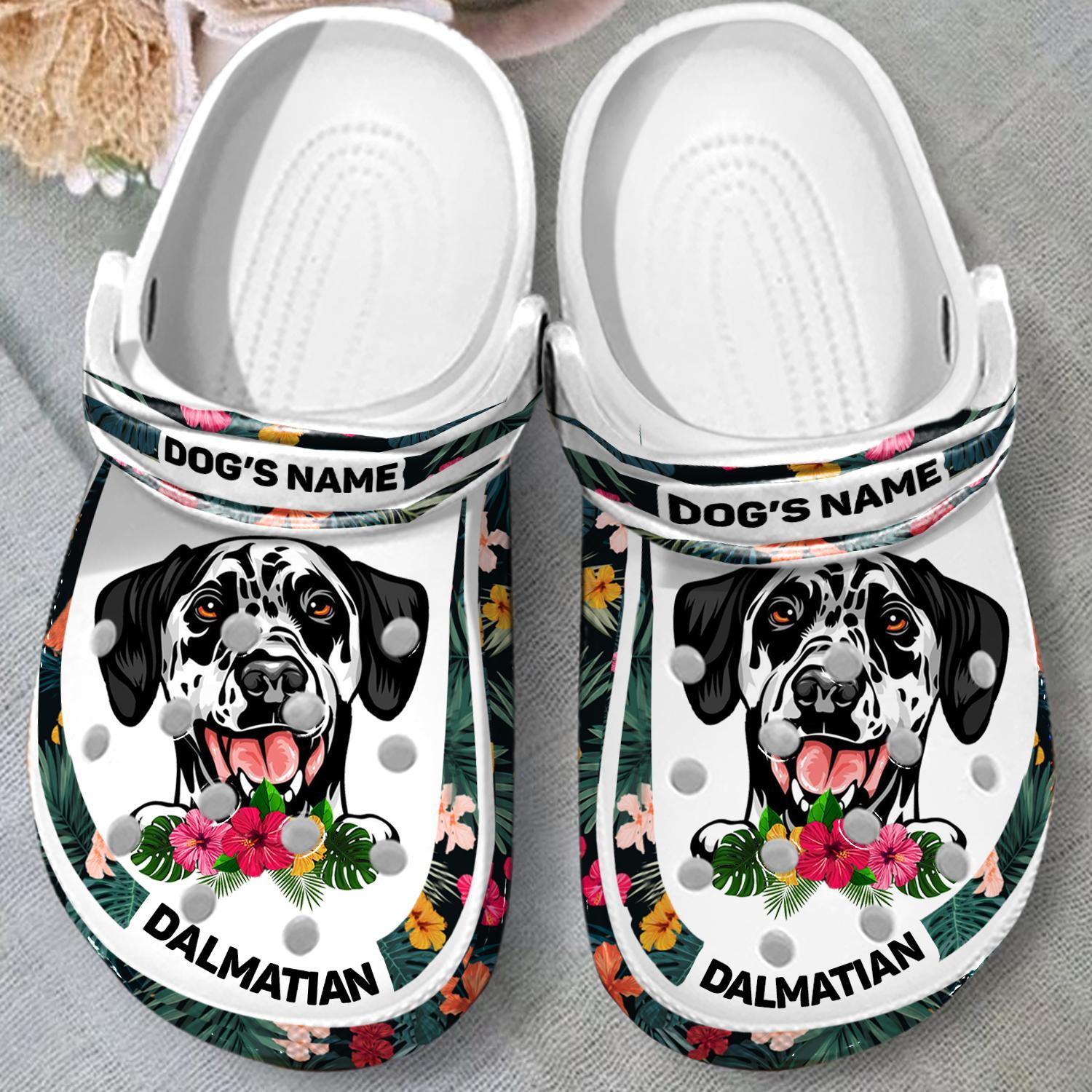 Merchidea Dalmatian Dog Crocs Crocband Clogs Shoes Comfortable For Men Women and Kids