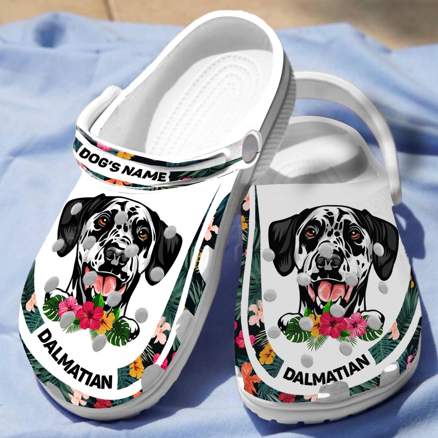 Merchidea Dalmatian Dog Crocs Crocband Clogs Shoes Comfortable For Men Women and Kids