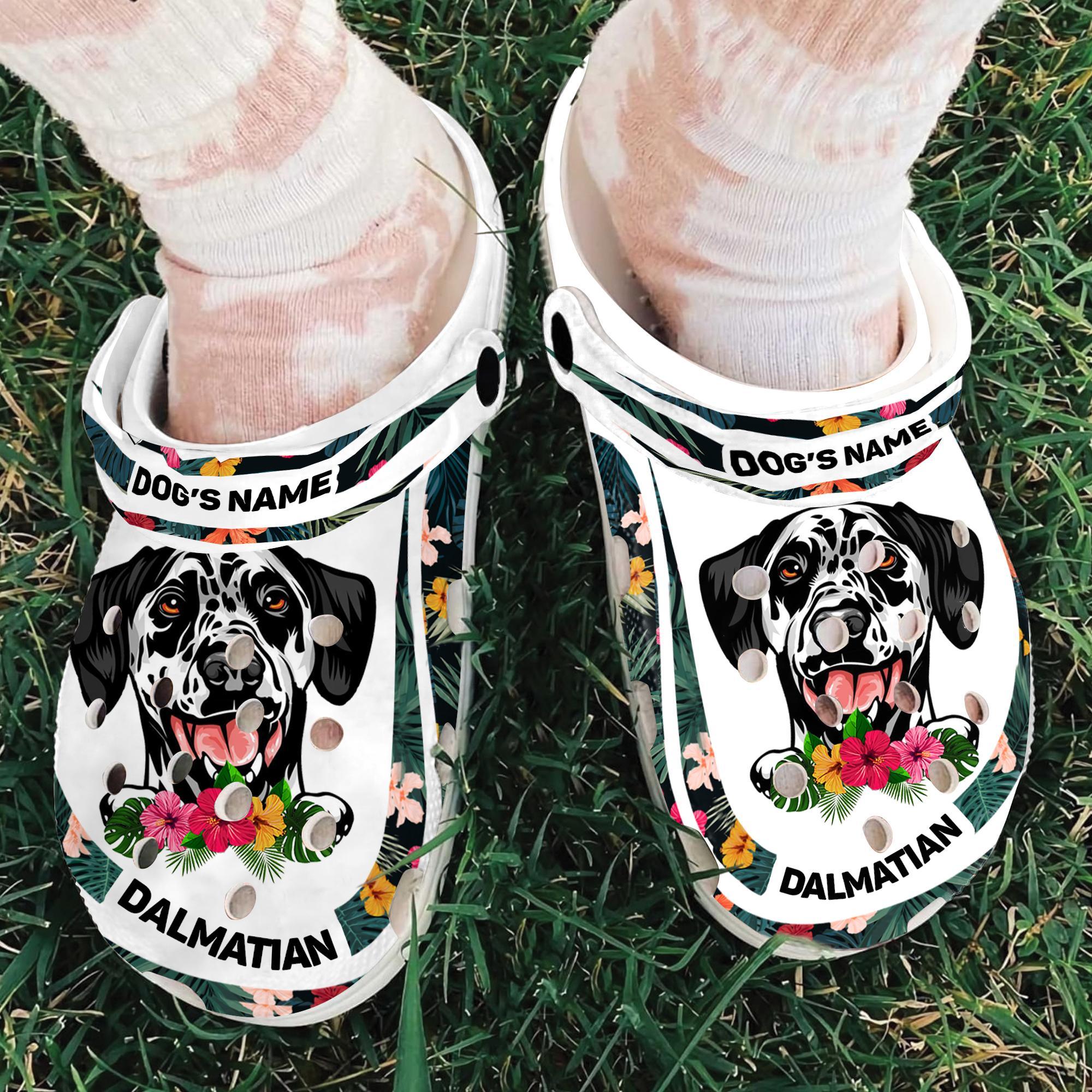 Merchidea Dalmatian Dog Crocs Crocband Clogs Shoes Comfortable For Men Women and Kids