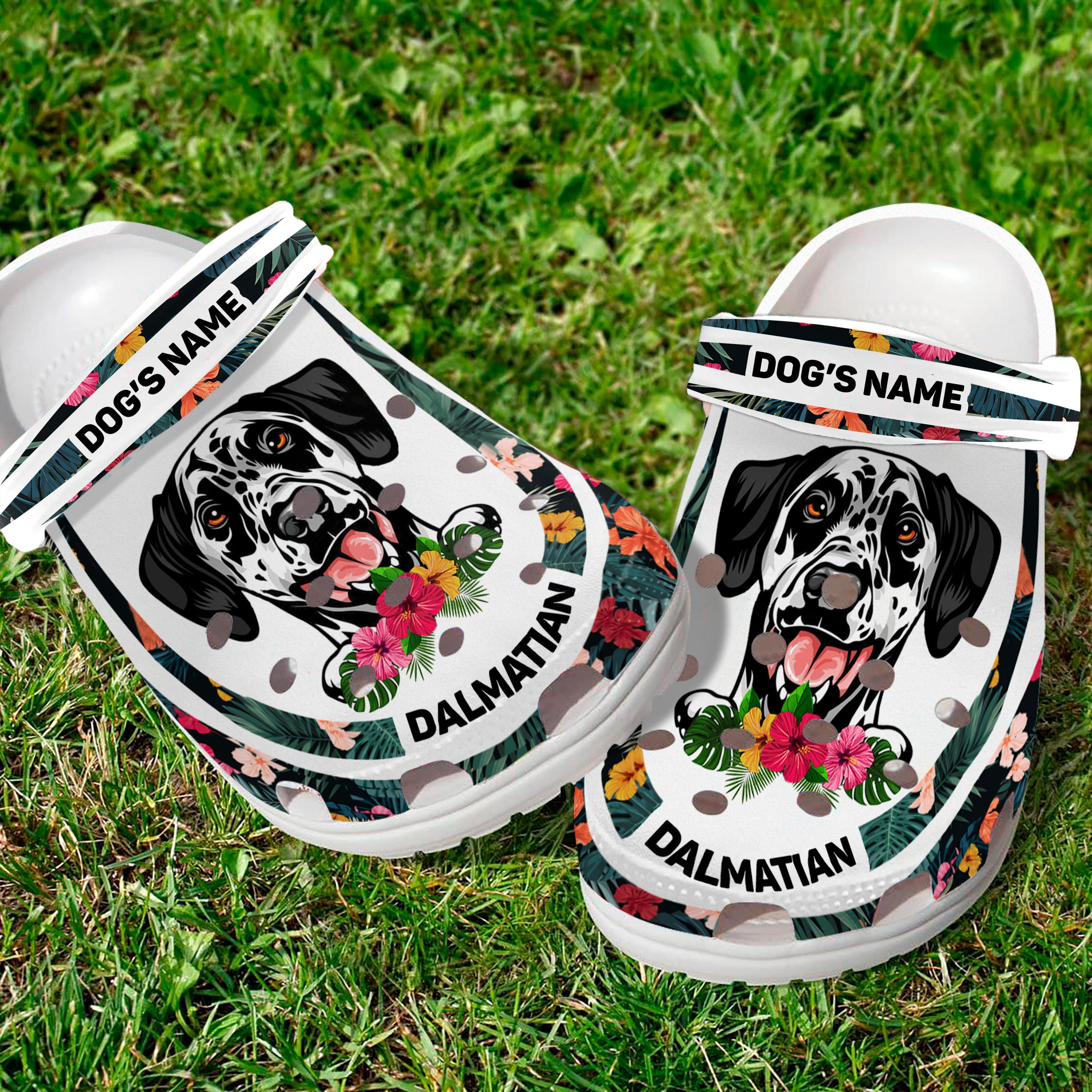 Merchidea Dalmatian Dog Crocs Crocband Clogs Shoes Comfortable For Men Women and Kids