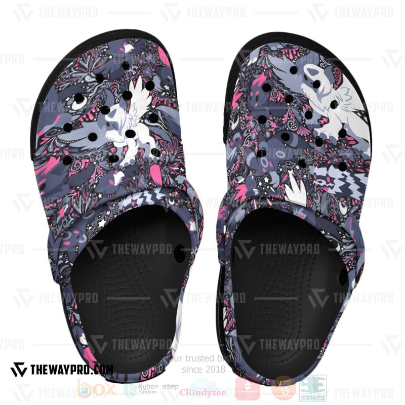 Merchidea Dark Pokemon Anime Crocs Crocband Clogs Shoes Comfortable For Men Women and Kids