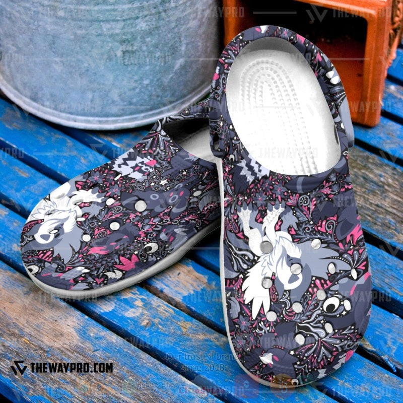 Merchidea Dark Pokemon Anime Crocs Crocband Clogs Shoes Comfortable For Men Women and Kids