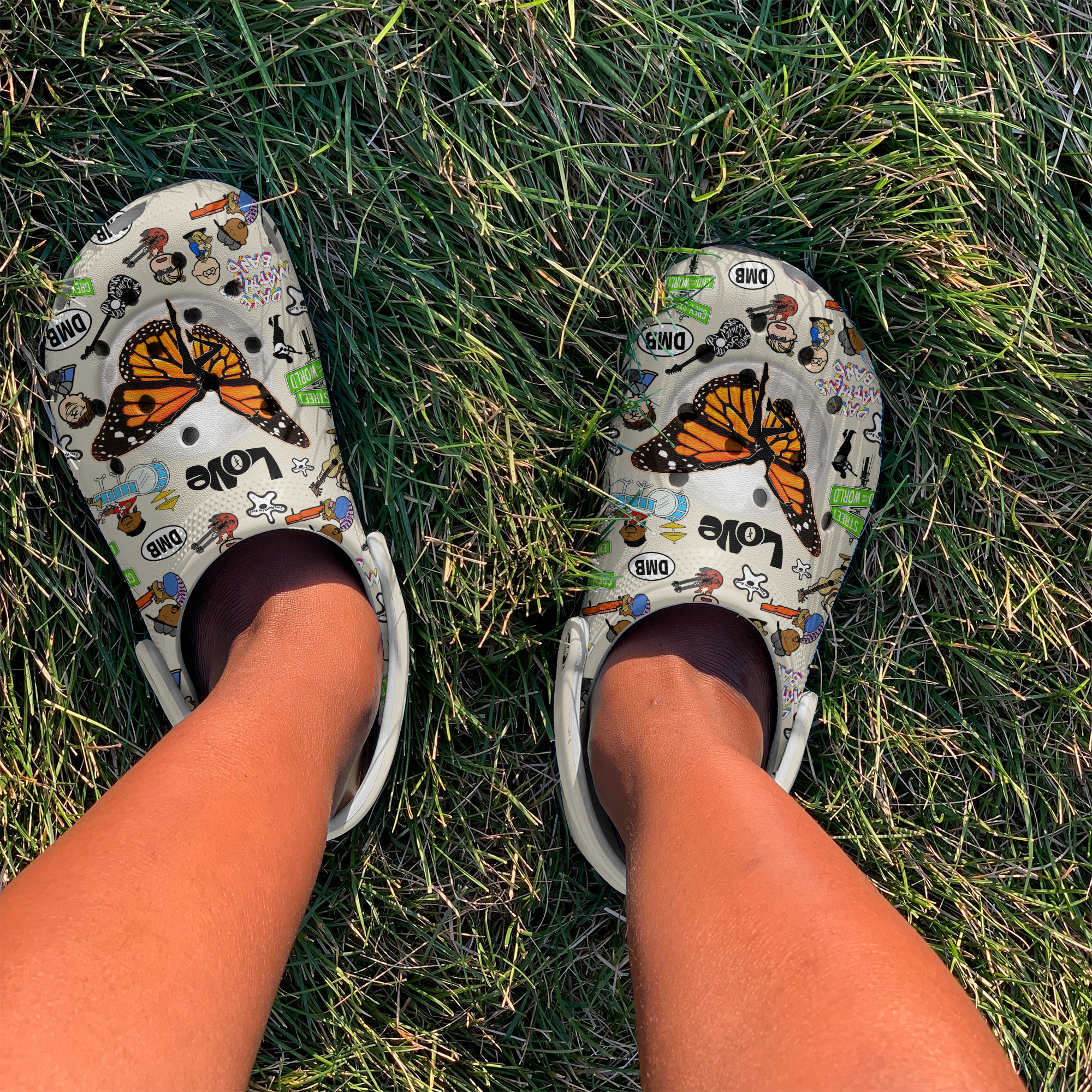 Merchidea Dave Matthews Band Music Crocs Crocband Clogs Shoes Comfortable For Men Women and Kids