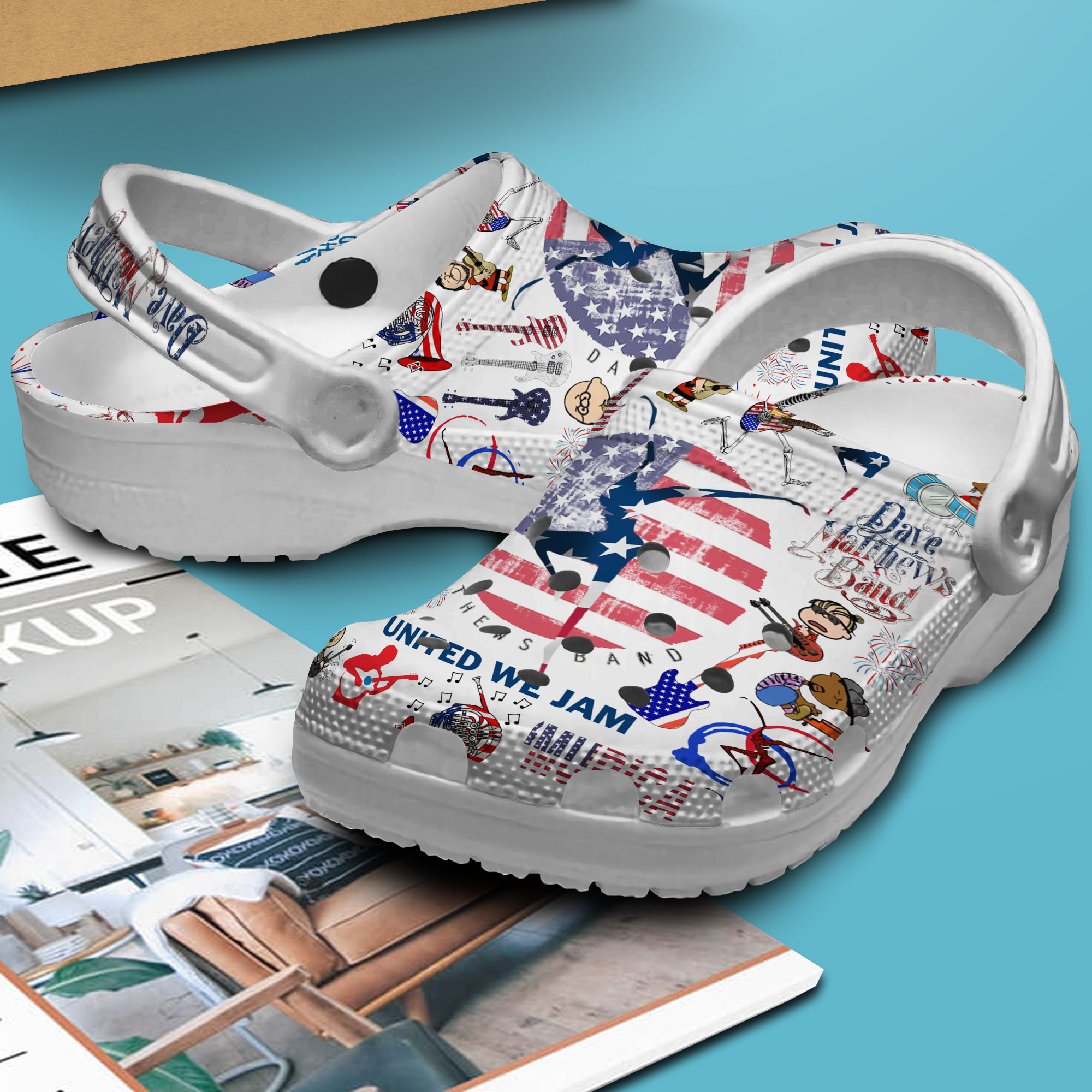 Merchidea Dave Matthews Band Music Crocs Crocband Clogs Shoes Comfortable For Men Women and Kids