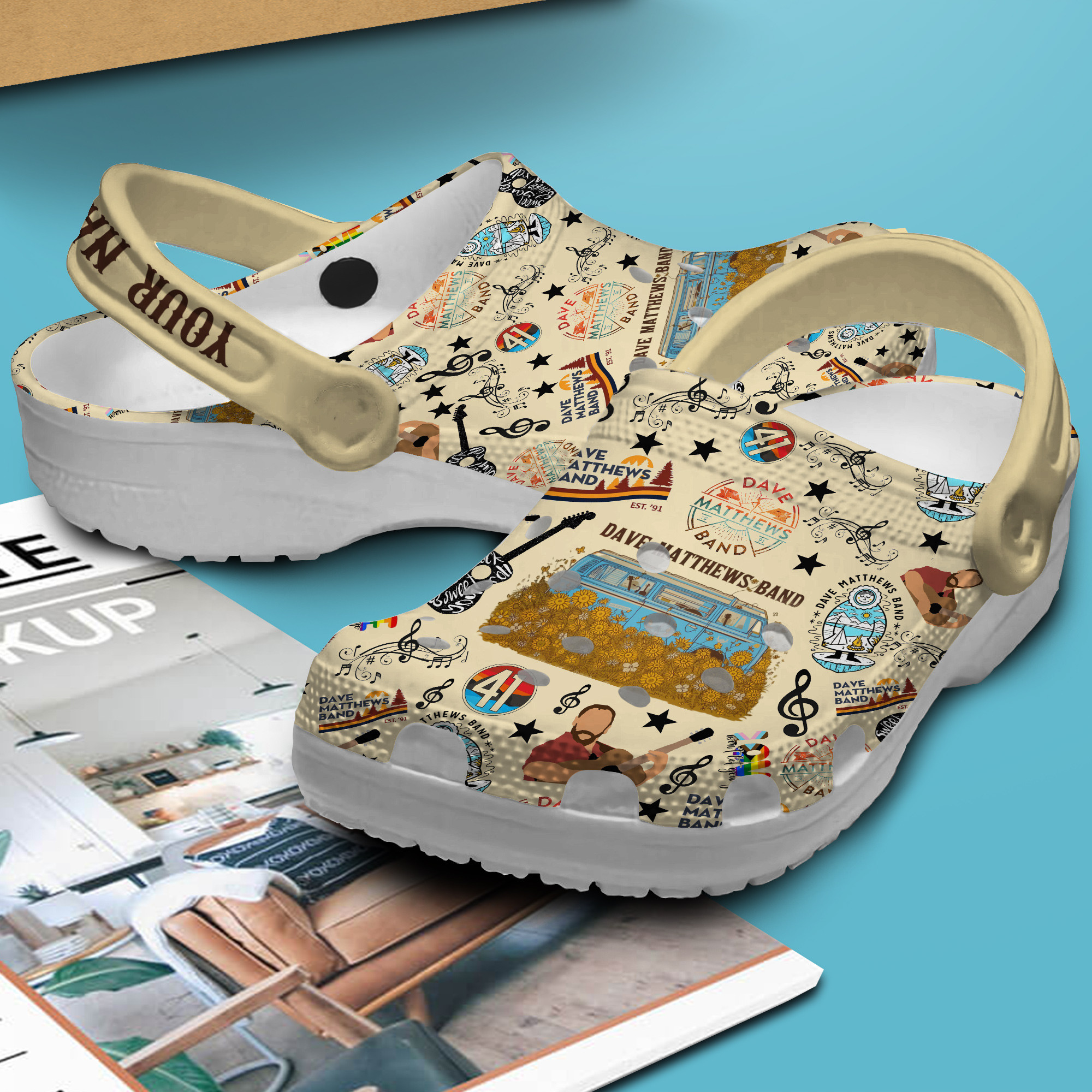 Merchidea Dave Matthews Band Music Crocs Crocband Clogs Shoes Comfortable For Men Women and Kids