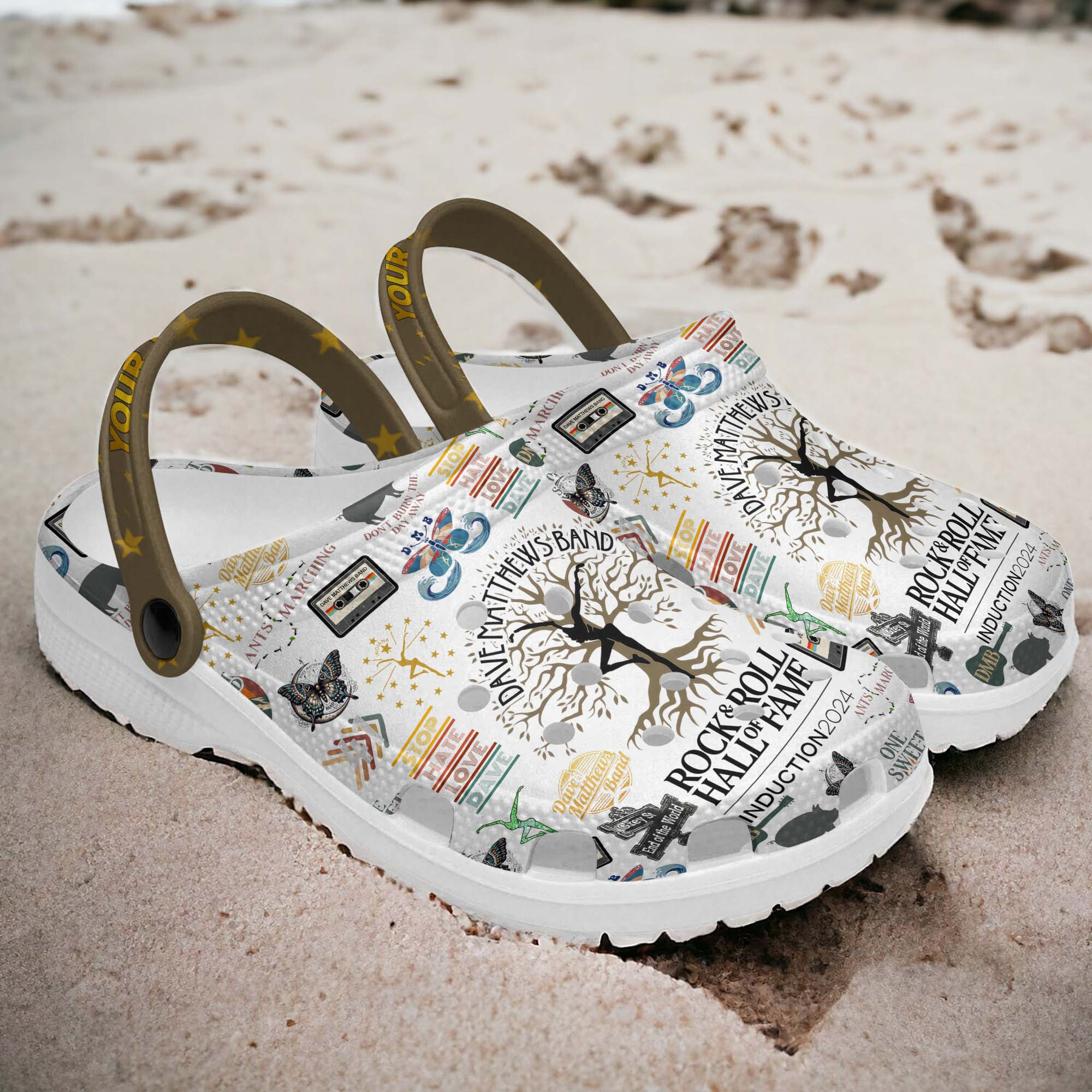 Merchidea Dave Matthews Music Crocs Crocband Clogs Shoes Comfortable For Men Women and Kids