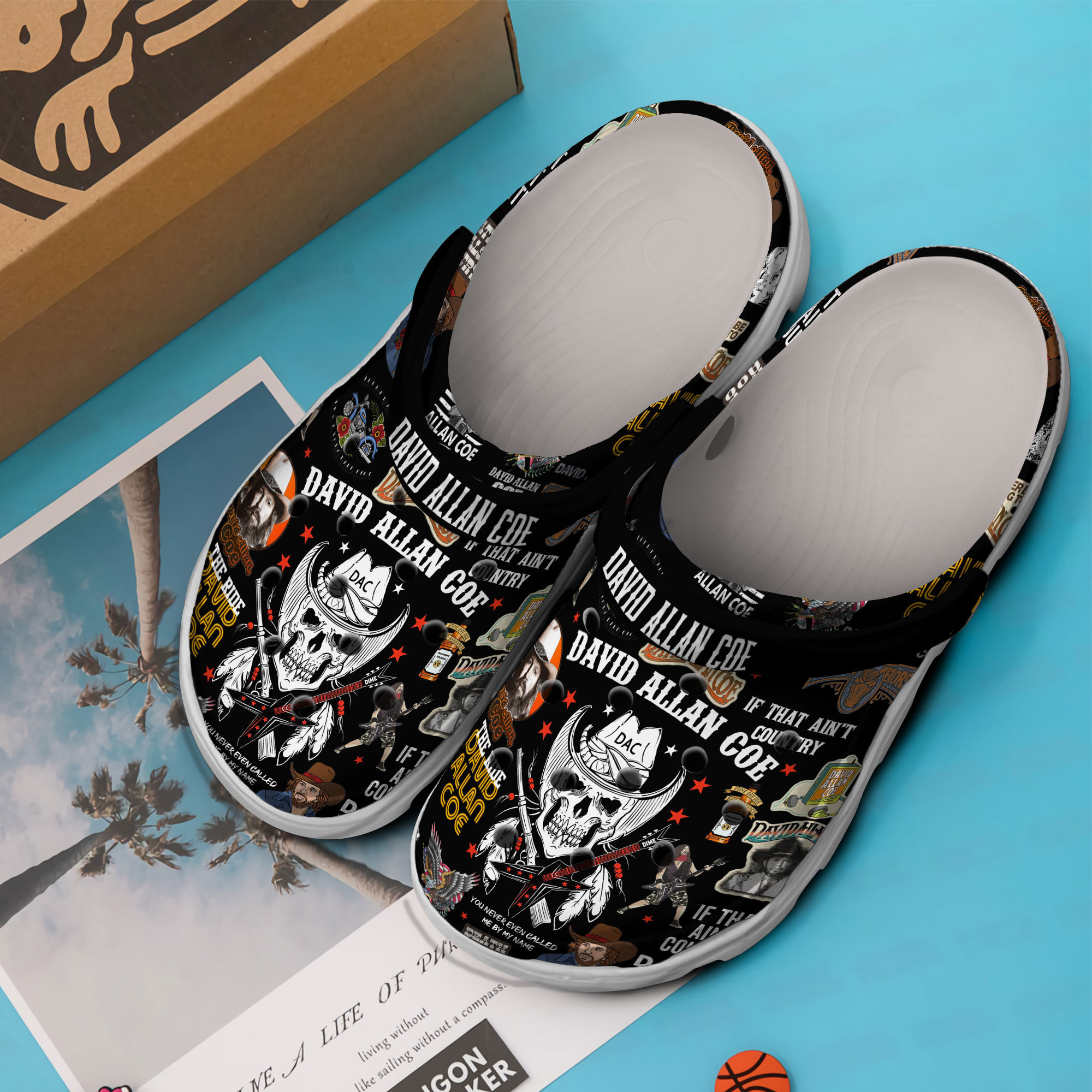 Merchidea David Allan Coe Music Crocs Crocband Clogs Shoes Comfortable For Men Women and Kids