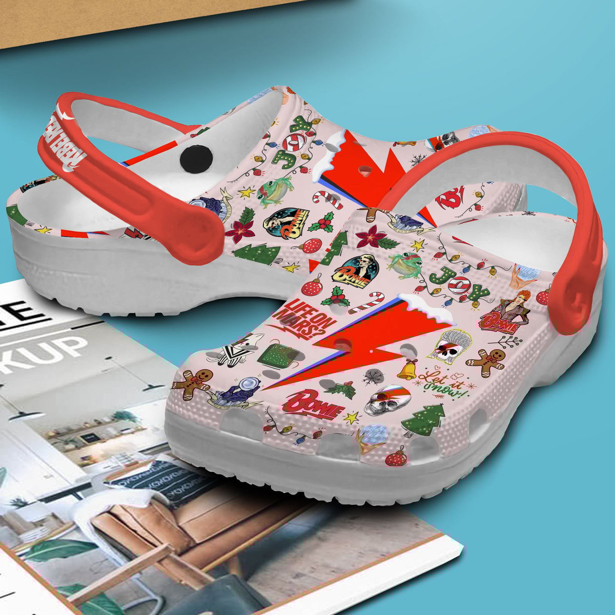 Merchidea David Bowie Music Crocs Crocband Clogs Shoes Comfortable For Men Women and Kids