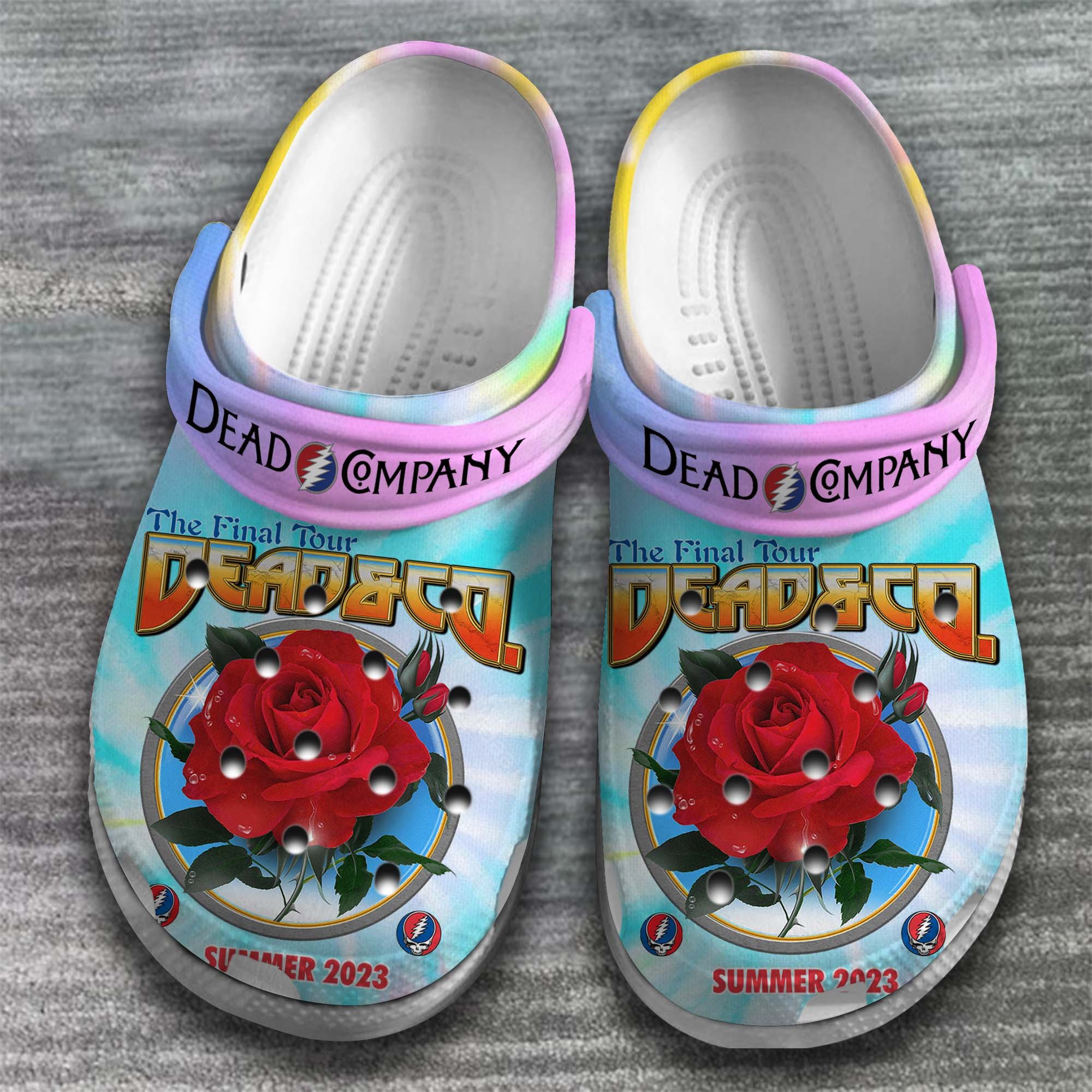 Merchidea Dead and Company Band Music Crocs Crocband Clogs Shoes Comfortable For Men Women and Kids