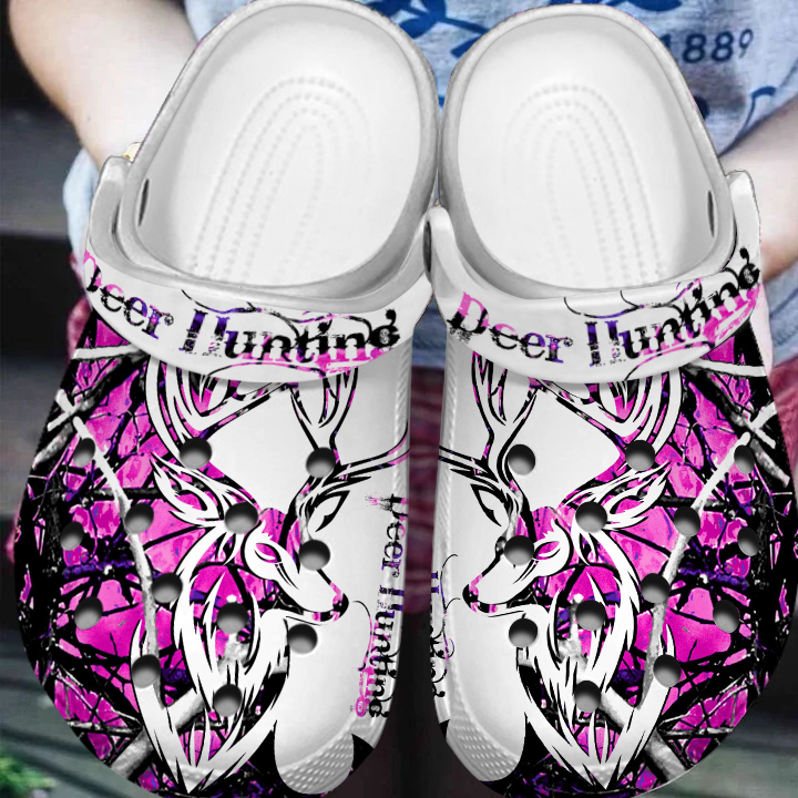 Merchidea Deer Hunting Animal Crocs Crocband Clogs Shoes Comfortable For Men Women and Kids