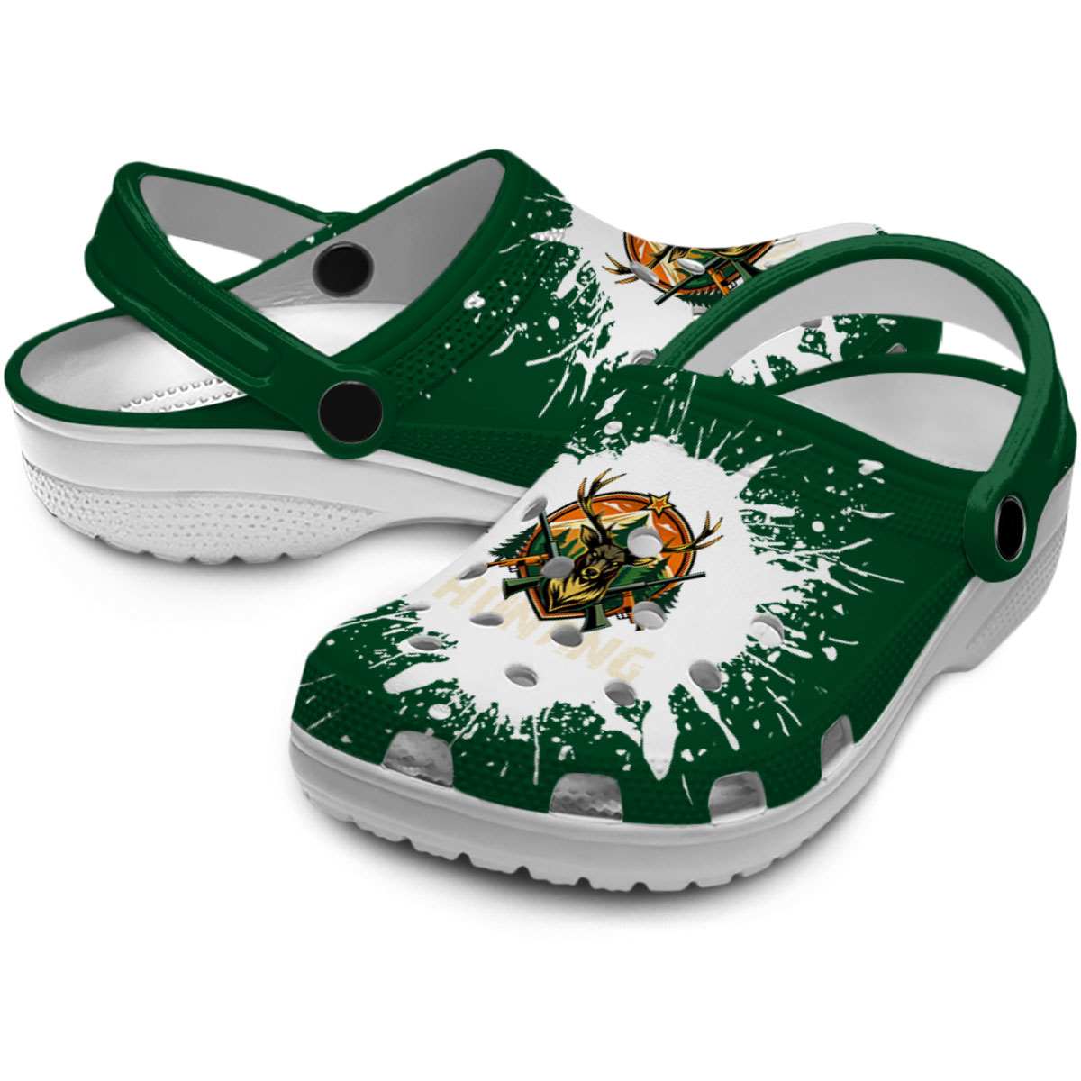 Merchidea Deer Hunting Crocs Crocband Clogs Shoes Comfortable For Men Women and Kids