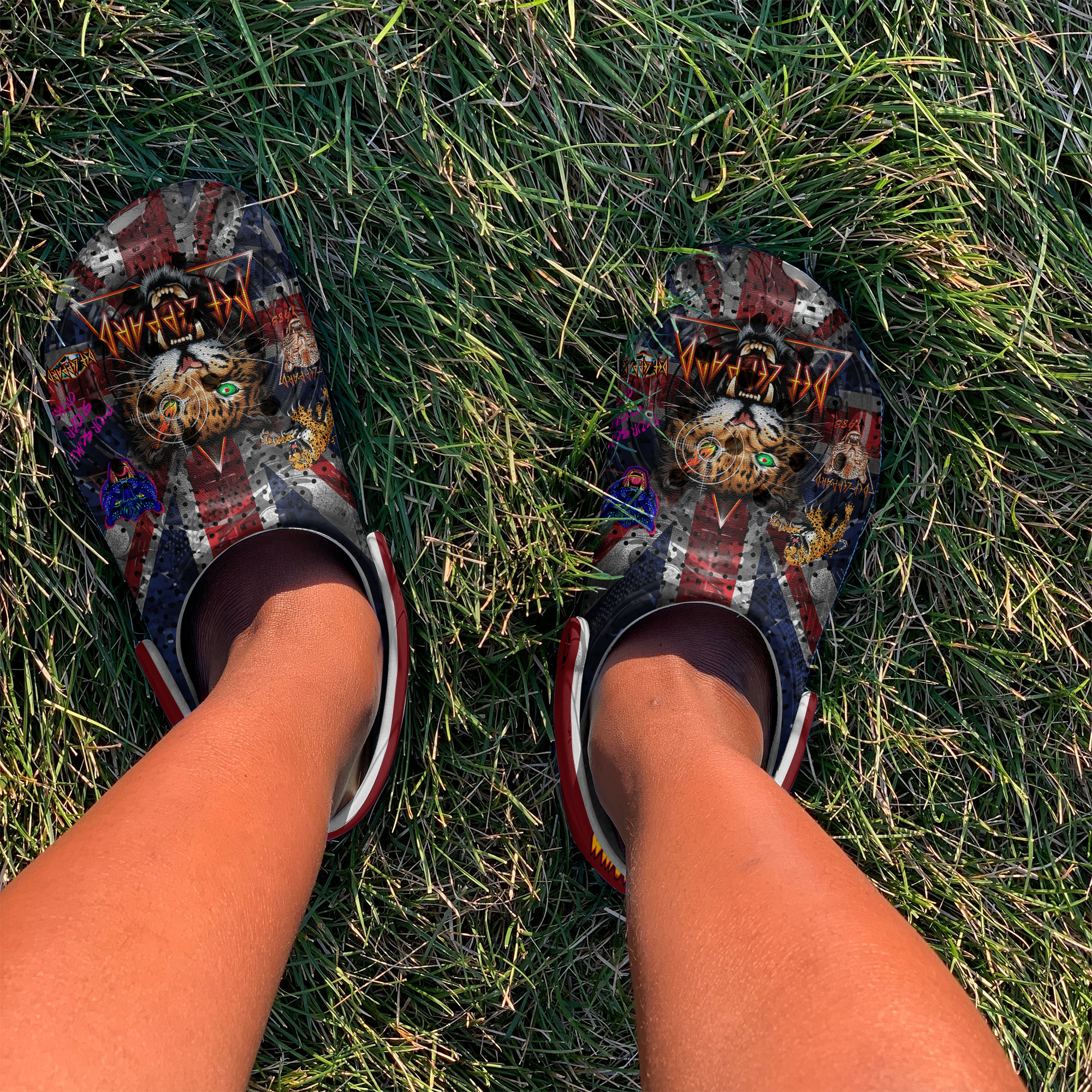 Merchidea Def Leppard Music Crocs Crocband Clogs Shoes Comfortable For Men Women and Kids