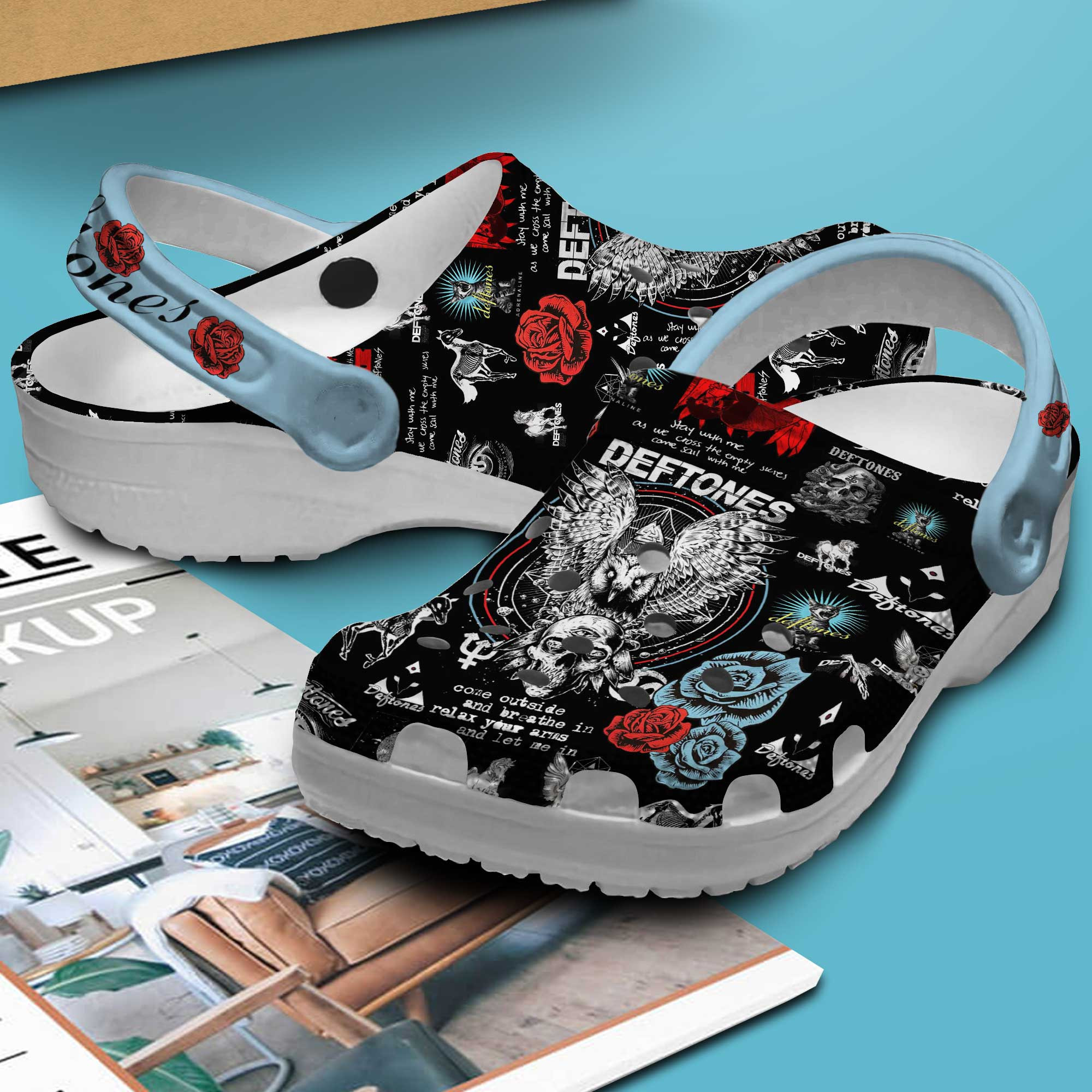 Merchidea Deftones Music Crocs Crocband Clogs Shoes Comfortable For Men Women and Kids