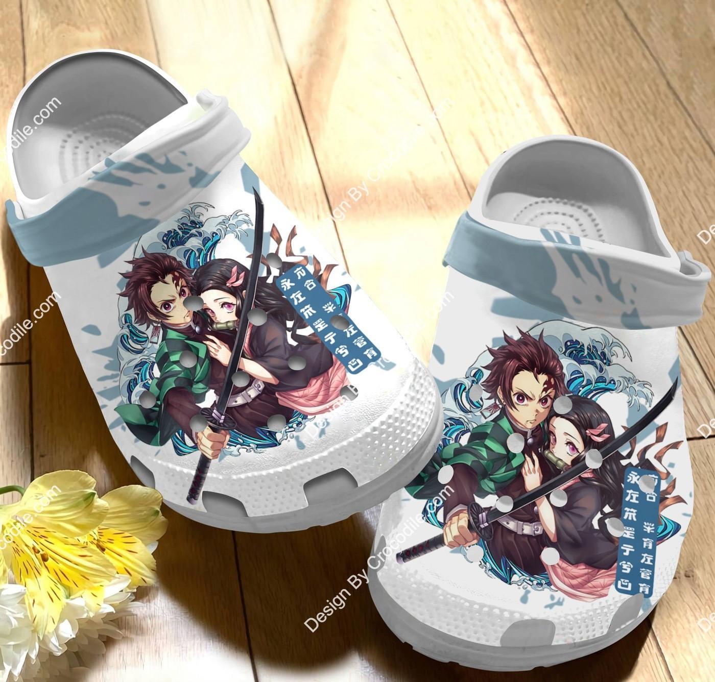Merchidea Demon Slayer Anime Crocs Crocband Clogs Shoes Comfortable For Men Women and Kids