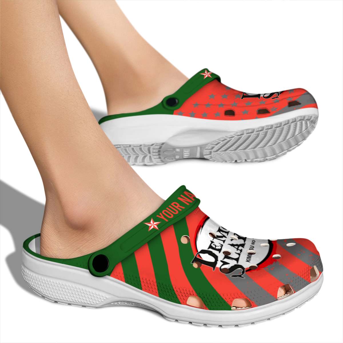 Merchidea Demon Slayer Anime Crocs Crocband Clogs Shoes Comfortable For Men Women and Kids
