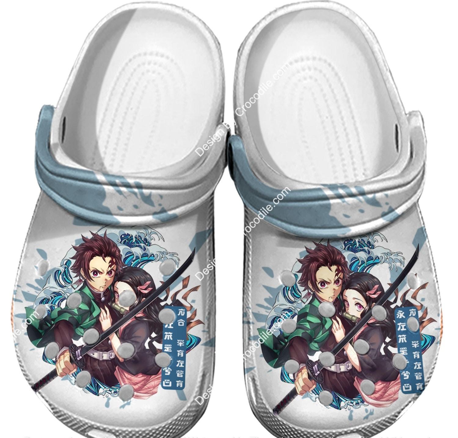 Merchidea Demon Slayer Anime Crocs Crocband Clogs Shoes Comfortable For Men Women and Kids