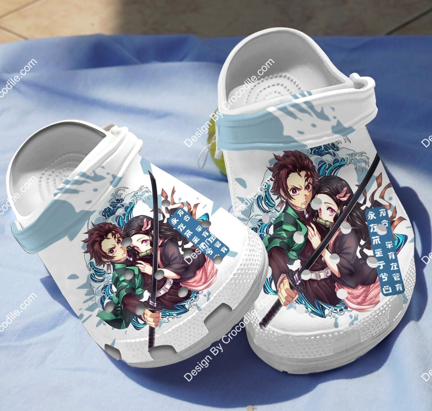 Merchidea Demon Slayer Anime Crocs Crocband Clogs Shoes Comfortable For Men Women and Kids