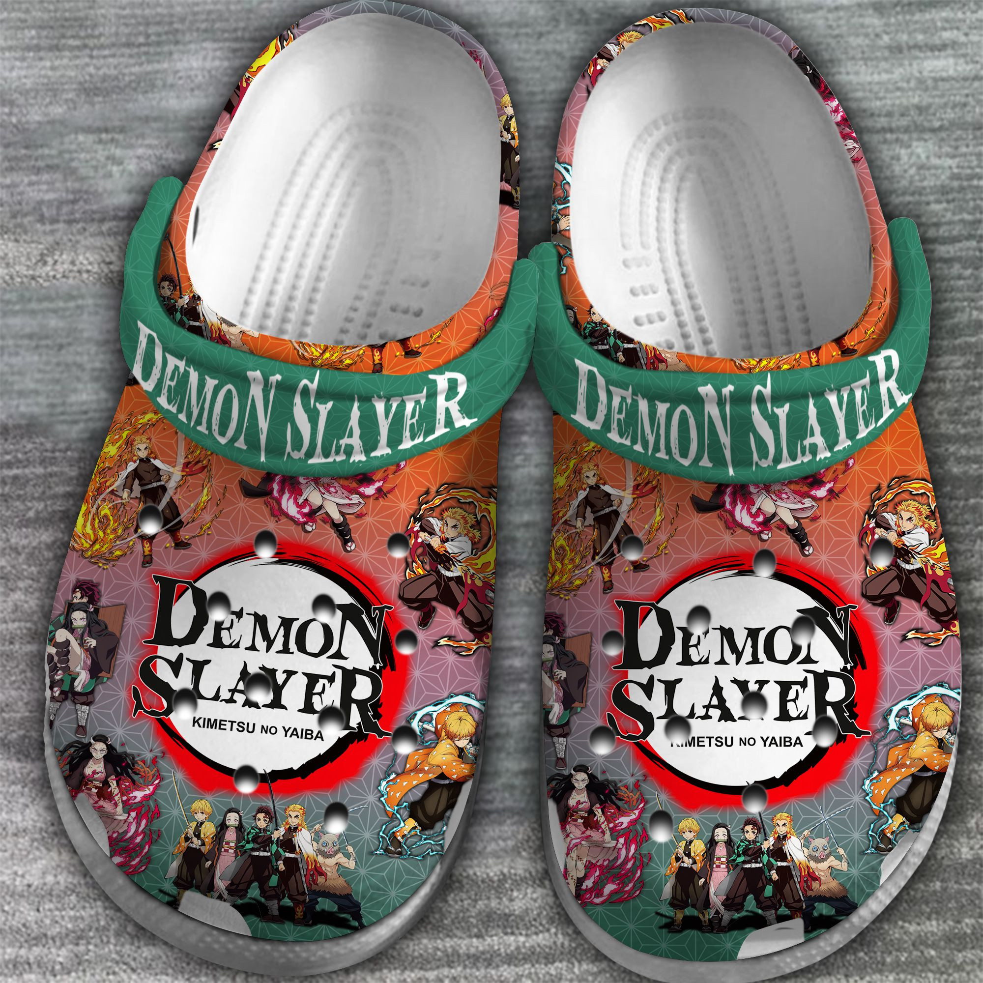 Merchidea Demon Slayer TV Series Crocs Crocband Clogs Shoes Comfortable For Men Women and Kids