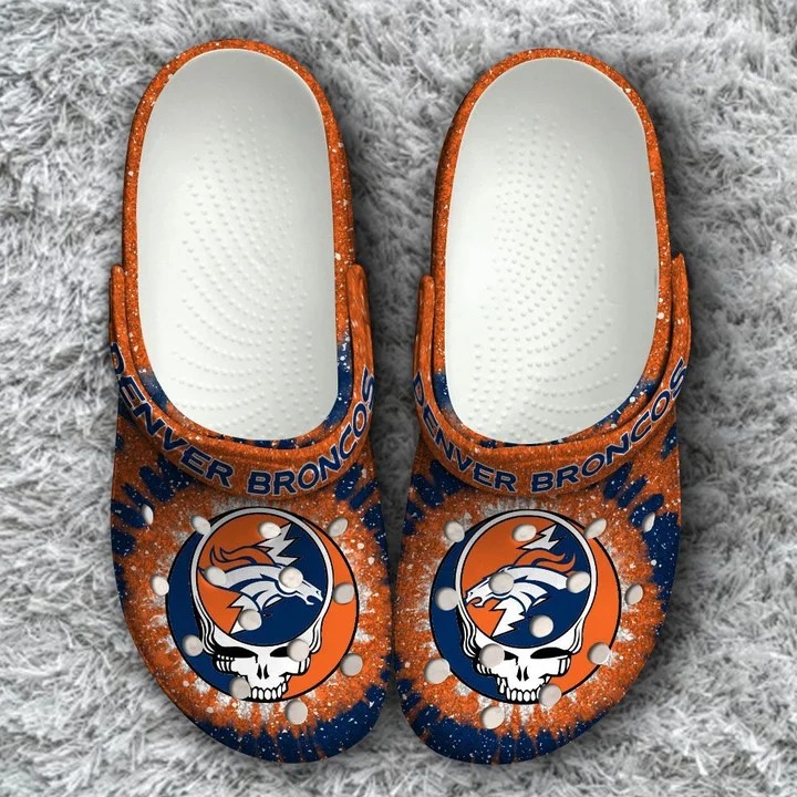 Merchidea Denver Broncos NFL Sport Crocs Crocband Clogs Shoes Comfortable For Men Women and Kids