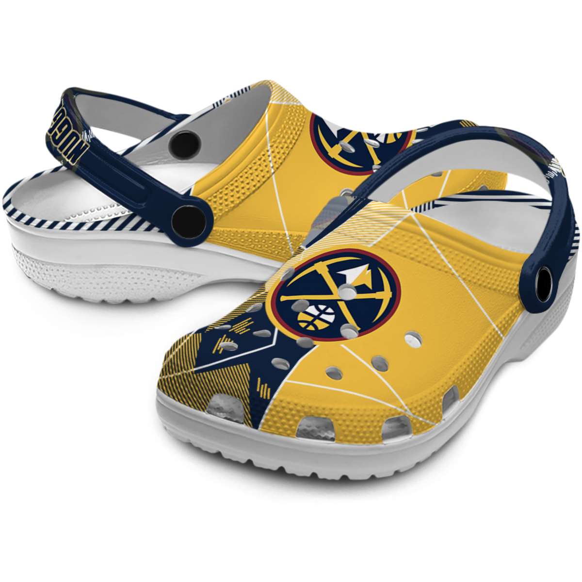 Merchidea Denver Nuggets NBA Sport Crocs Crocband Clogs Shoes Comfortable For Men Women and Kids