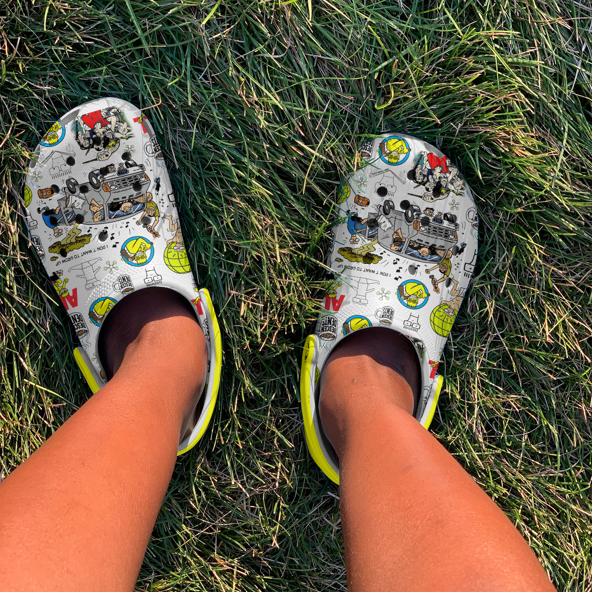 Merchidea Descendents Music Crocs Crocband Clogs Shoes Comfortable For Men Women and Kids