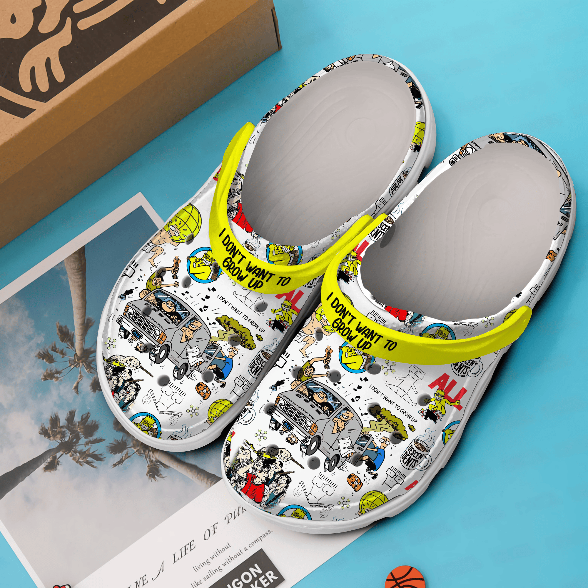 Merchidea Descendents Music Crocs Crocband Clogs Shoes Comfortable For Men Women and Kids