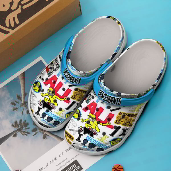 Merchidea Descendents Music Crocs Crocband Clogs Shoes Comfortable For Men Women and Kids
