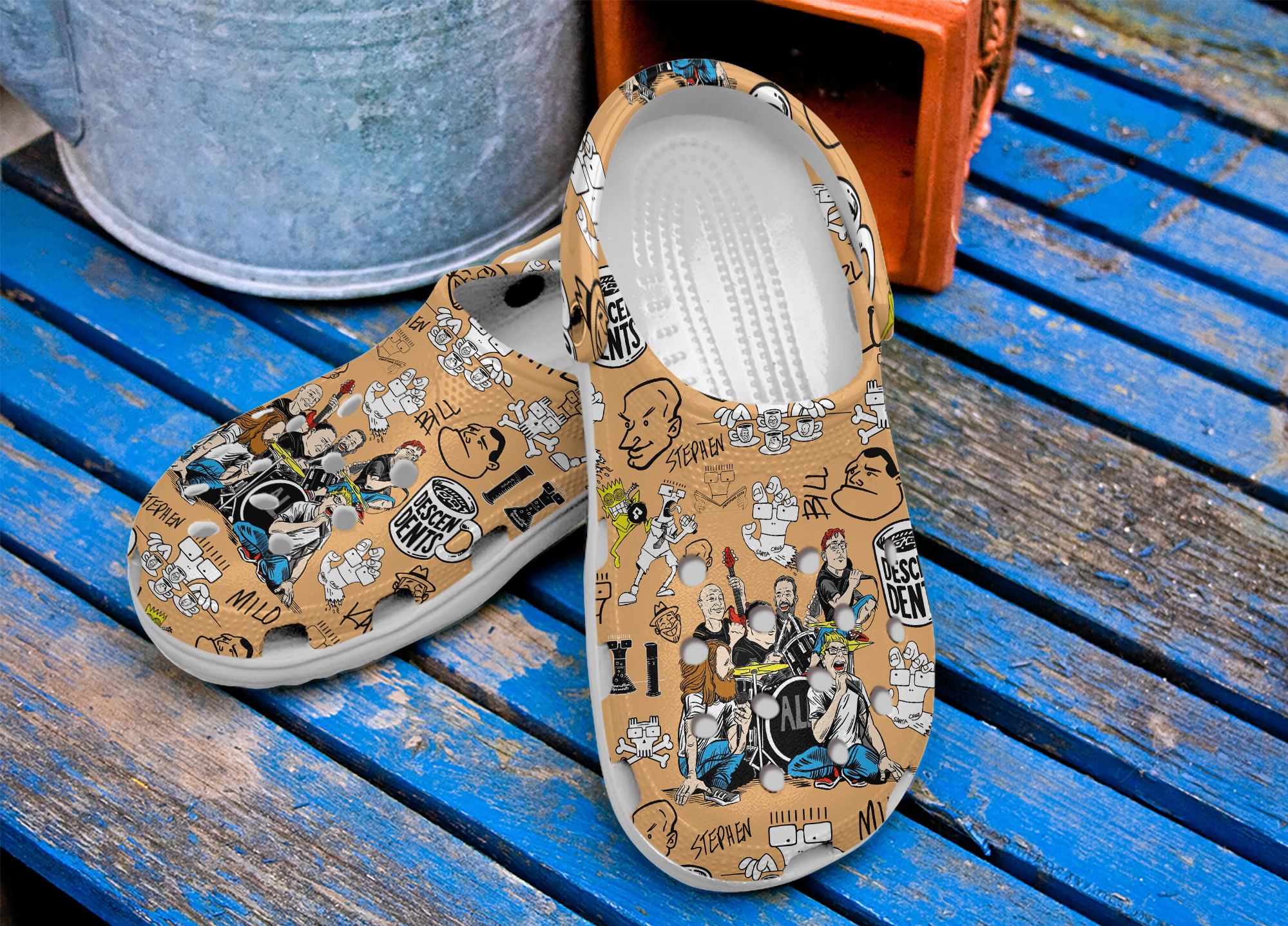 Merchidea Descendents Music Crocs Crocband Clogs Shoes Comfortable For Men Women and Kids