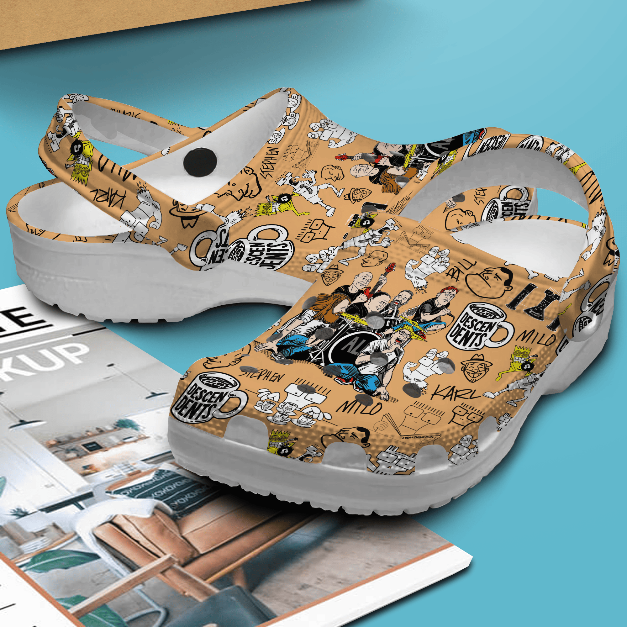 Merchidea Descendents Music Crocs Crocband Clogs Shoes Comfortable For Men Women and Kids