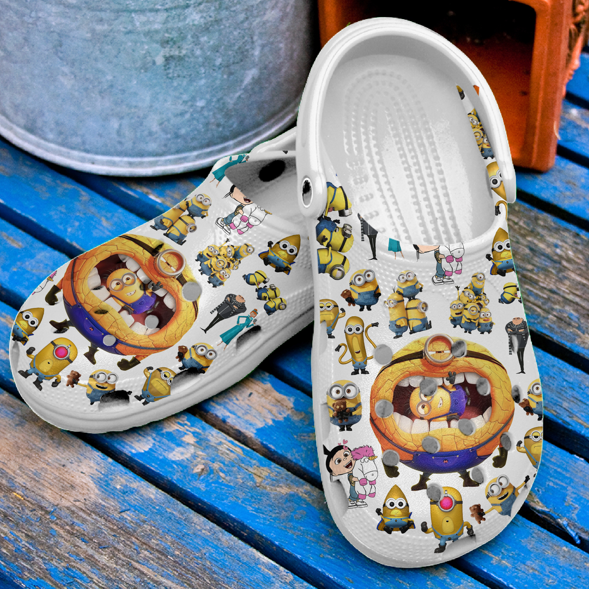 Merchidea Despicable Me 4 Minions Cartoon Crocs Crocband Clogs Shoes Comfortable For Men Women and Kids
