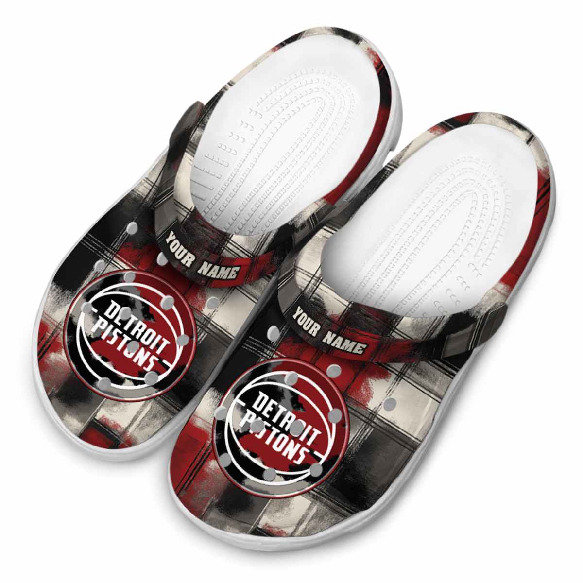Merchidea Detroit Pistons NBA Sport Crocs Crocband Clogs Shoes Comfortable For Men Women and Kids