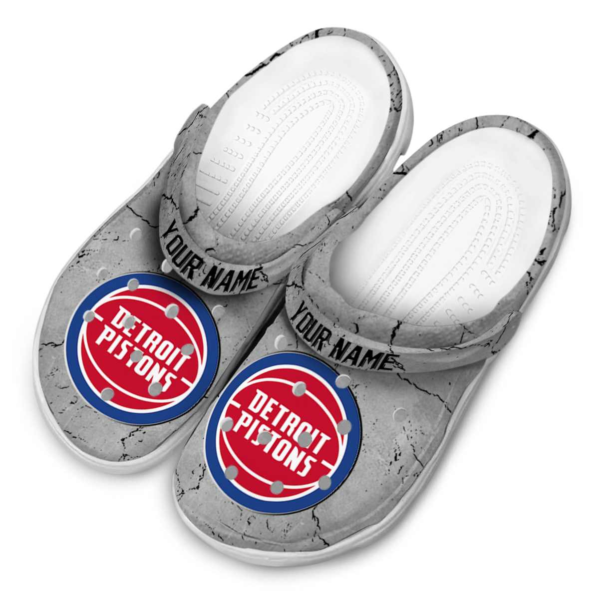 Merchidea Detroit Pistons NBA Sport Crocs Crocband Clogs Shoes Comfortable For Men Women and Kids