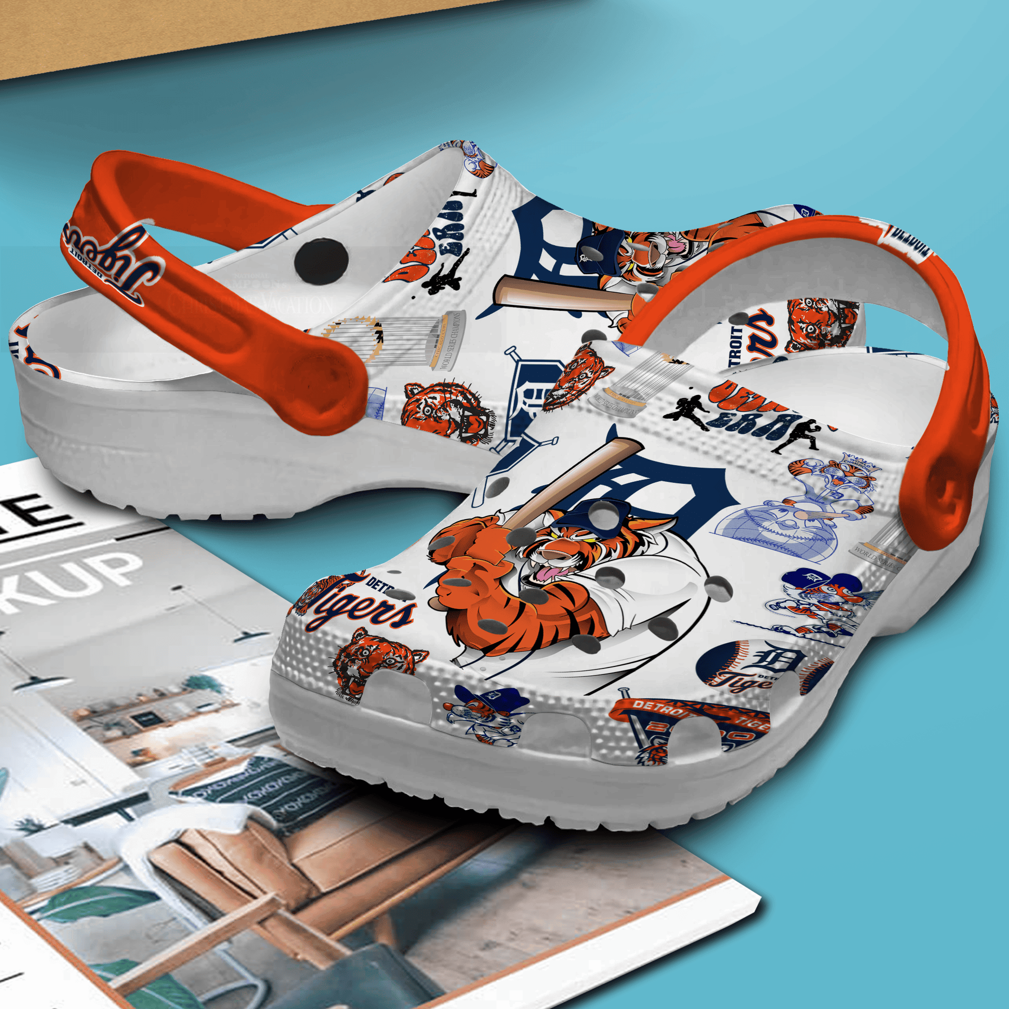 Merchidea Detroit Tigers MLB Sport Crocs Crocband Clogs Shoes Comfortable For Men Women and Kids