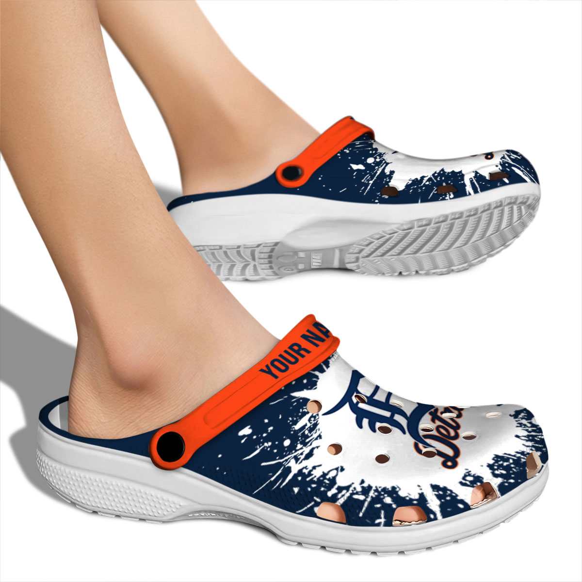 Merchidea Detroit Tigers MLB Sport Crocs Crocband Clogs Shoes Comfortable For Men Women and Kids