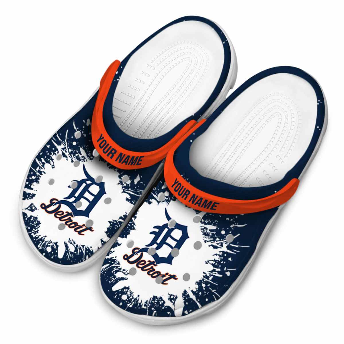 Merchidea Detroit Tigers MLB Sport Crocs Crocband Clogs Shoes Comfortable For Men Women and Kids