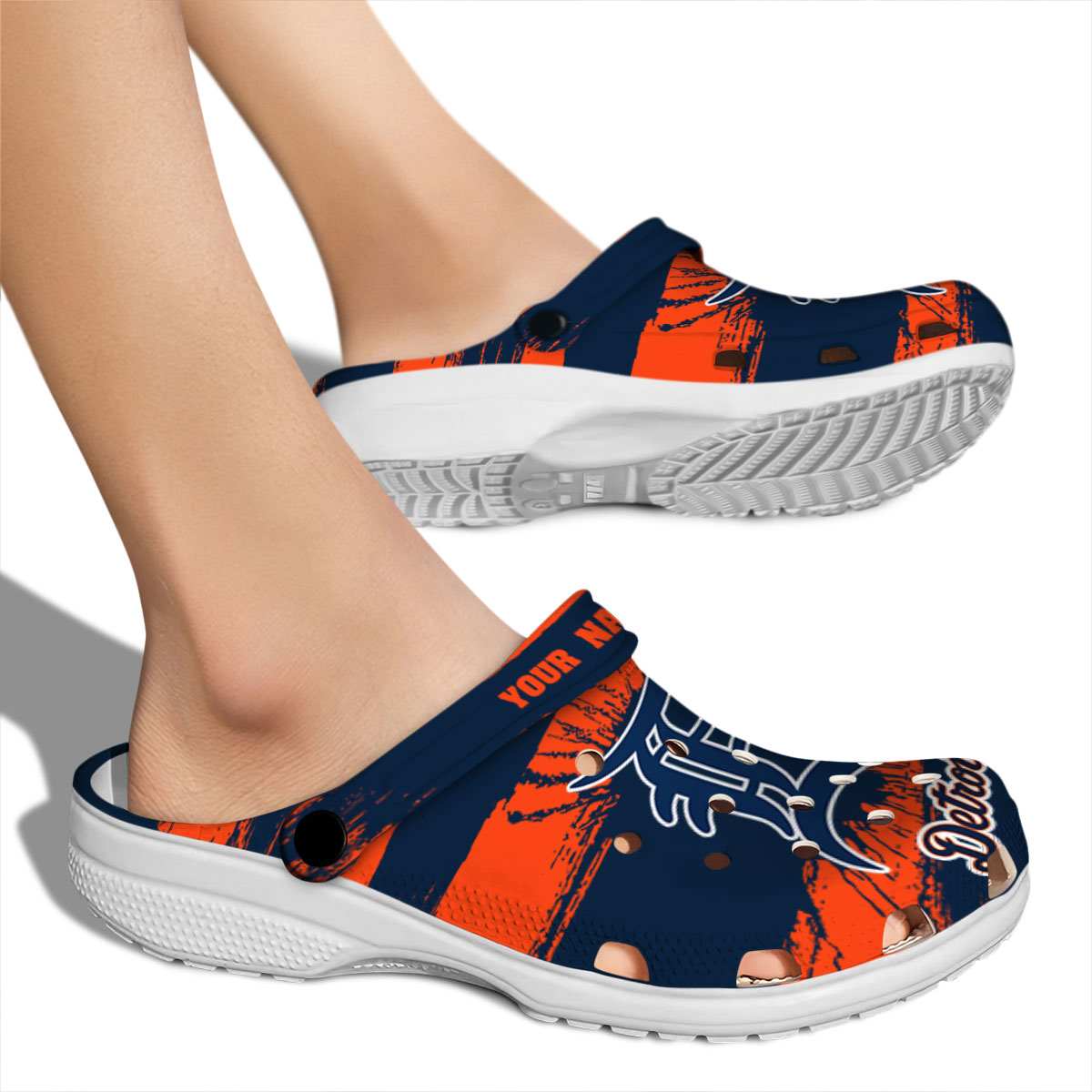 Merchidea Detroit Tigers MLB Sport Crocs Crocband Clogs Shoes Comfortable For Men Women and Kids