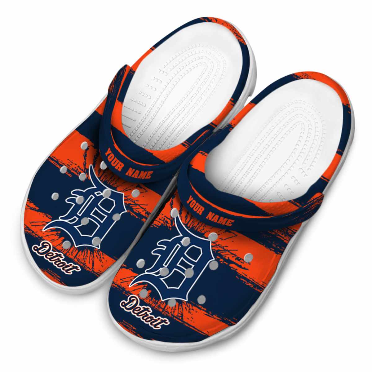 Merchidea Detroit Tigers MLB Sport Crocs Crocband Clogs Shoes Comfortable For Men Women and Kids