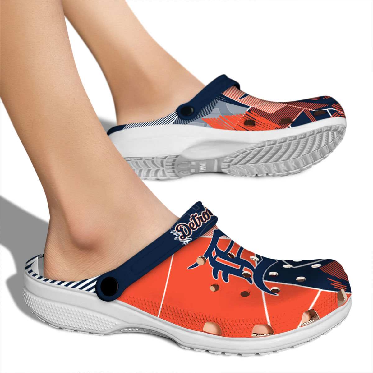 Merchidea Detroit Tigers MLB Sport Crocs Crocband Clogs Shoes Comfortable For Men Women and Kids