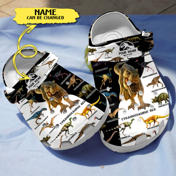 Merchidea Dinosaurs Collection Crocs Crocband Clogs Shoes Comfortable For Men Women and Kids