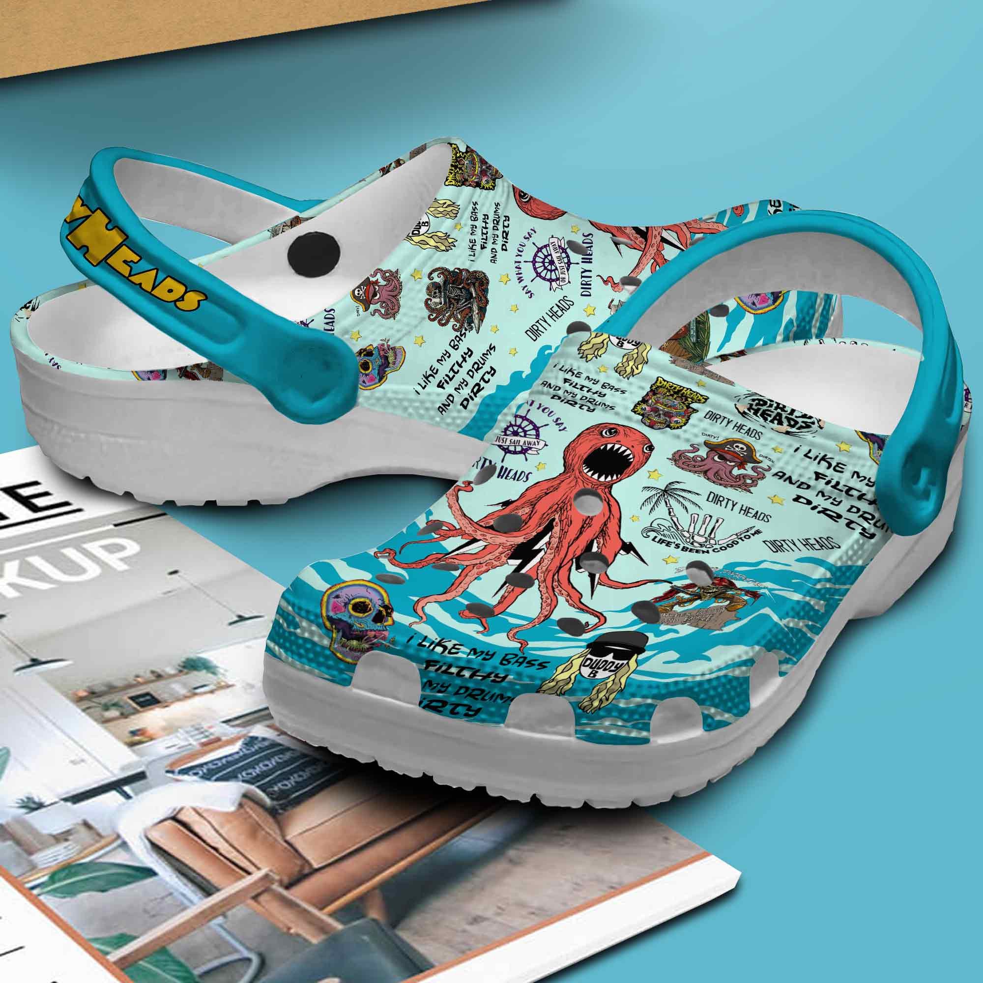 Merchidea Dirty Heads Music Crocs Crocband Clogs Shoes Comfortable For Men Women and Kids