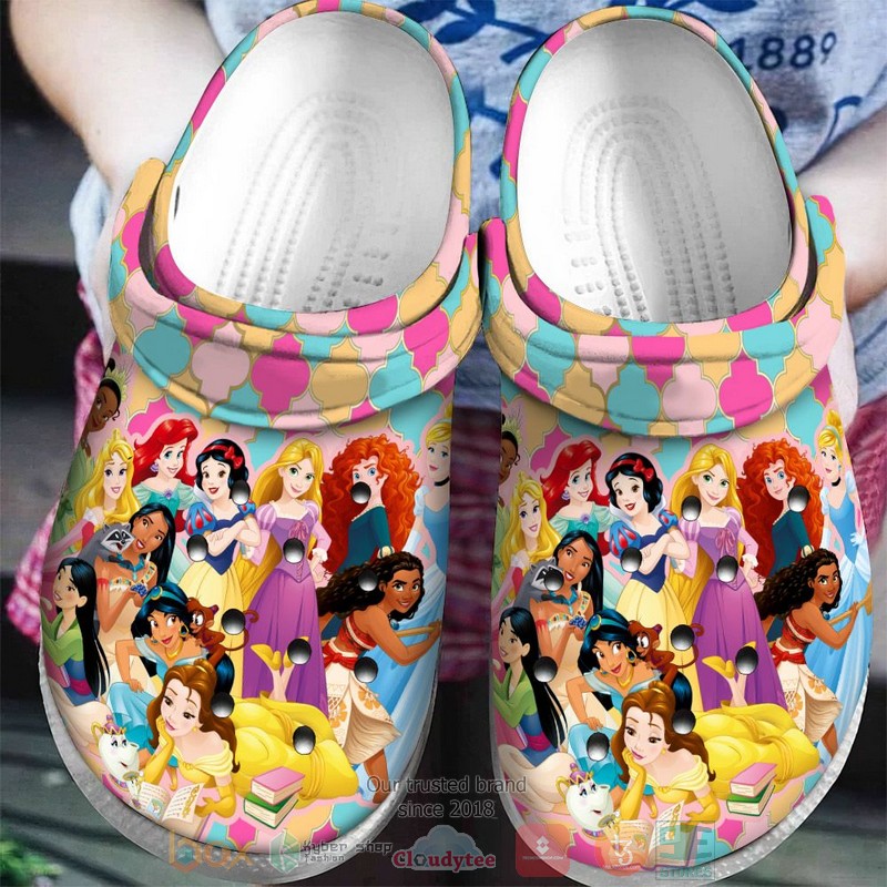 Merchidea Disney Princess Character Cartoon Crocs Crocband Clogs Shoes Comfortable For Men Women and Kids