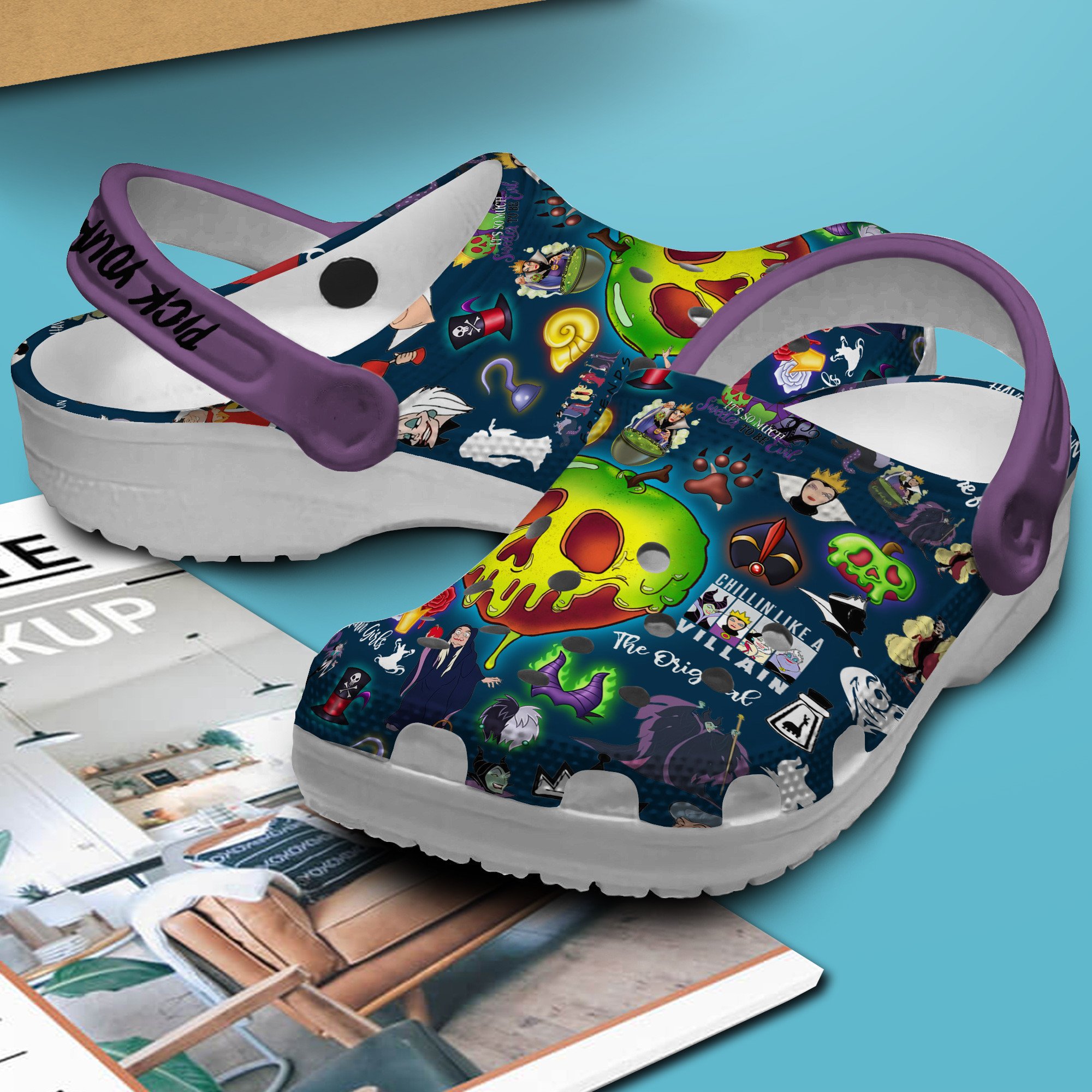 Merchidea Disney Villains Cartoon Crocs Crocband Clogs Shoes Comfortable For Men Women and Kids