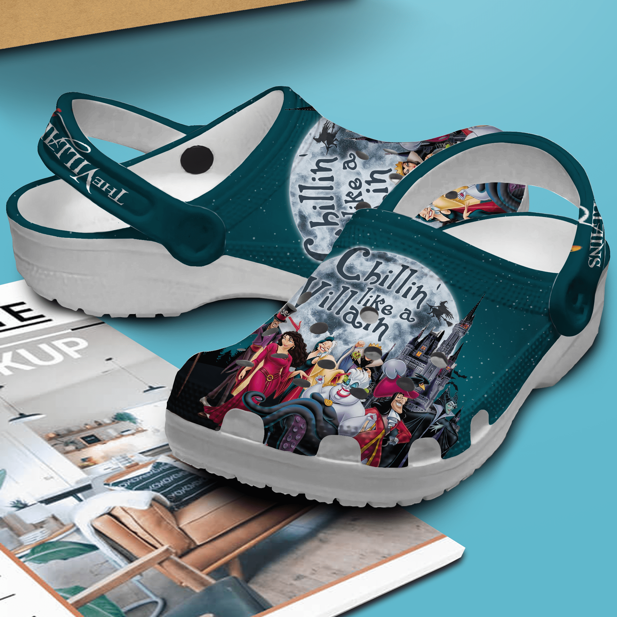 Merchidea Disney Villains Cartoon Crocs Crocband Clogs Shoes Comfortable For Men Women and Kids