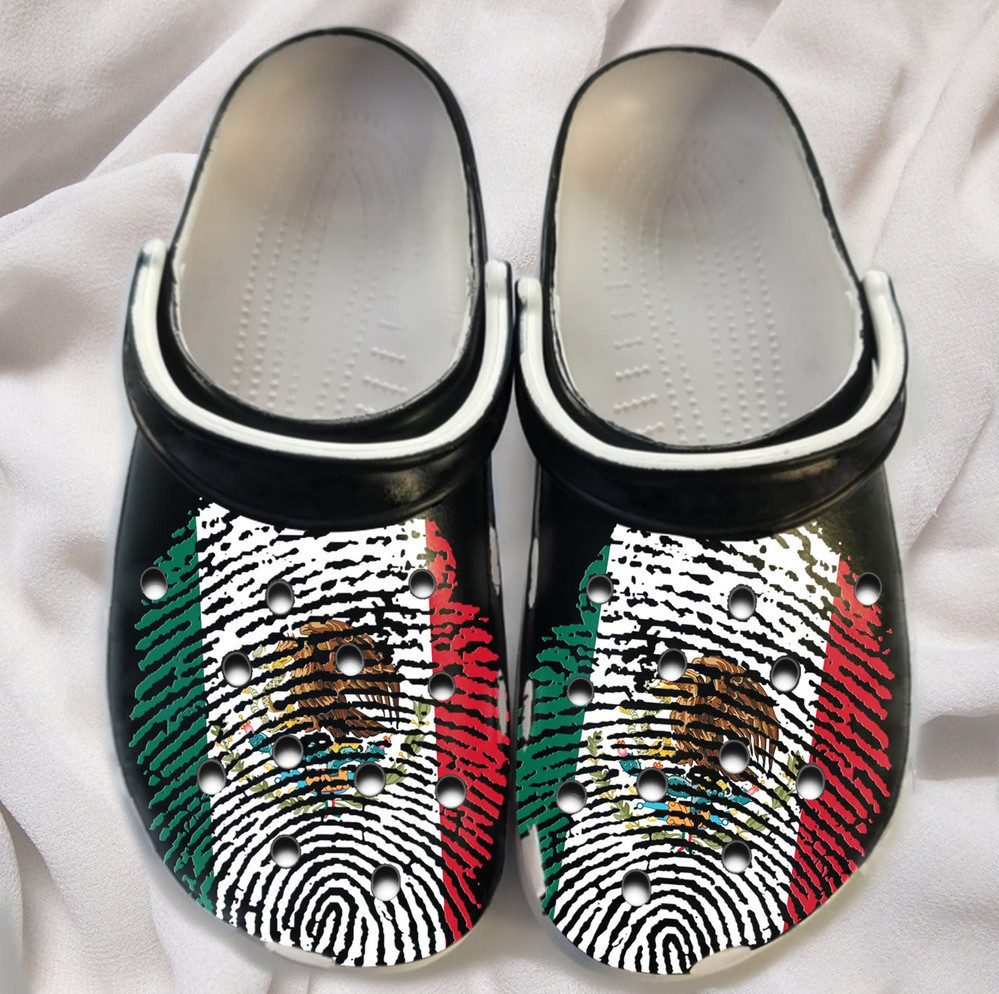 Merchidea Dna Mexico Flag Mexican For Men And Women Gift For Fan Classic Water Rubber clog Shoes Comfy Footwear