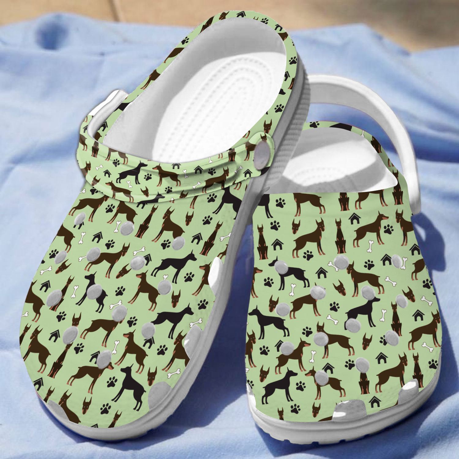 Merchidea Doberman Pinscher Dog Animal Crocs Crocband Clogs Shoes Comfortable For Men Women and Kids