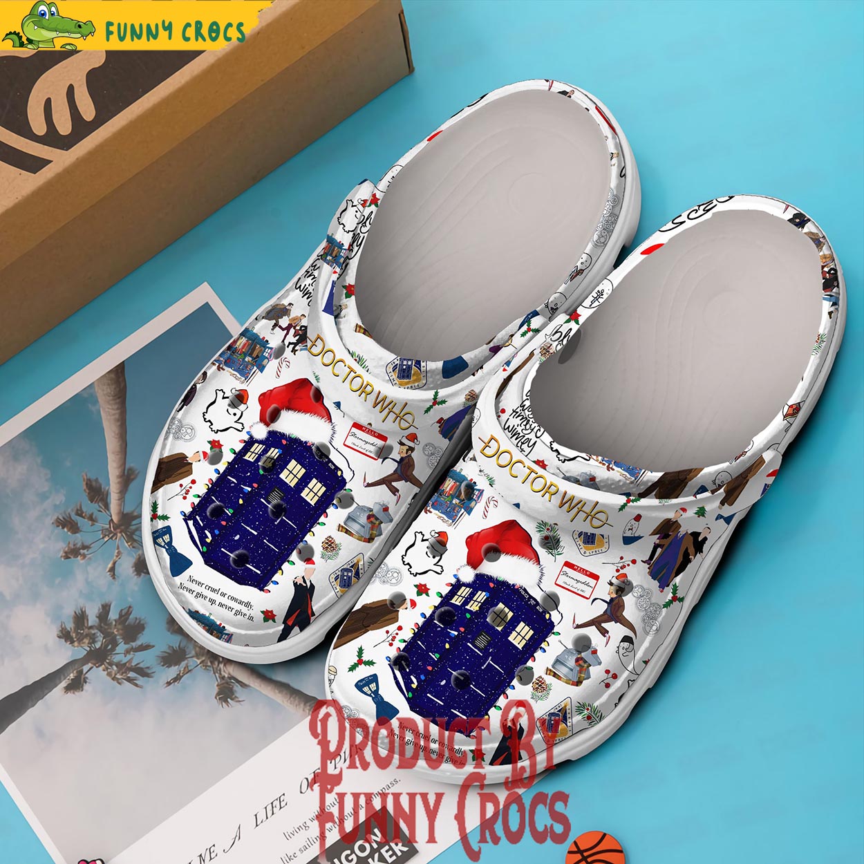 Merchidea Doctor Who TV Series Christmas Crocs Crocband Clogs Shoes Comfortable For Men Women and Kids