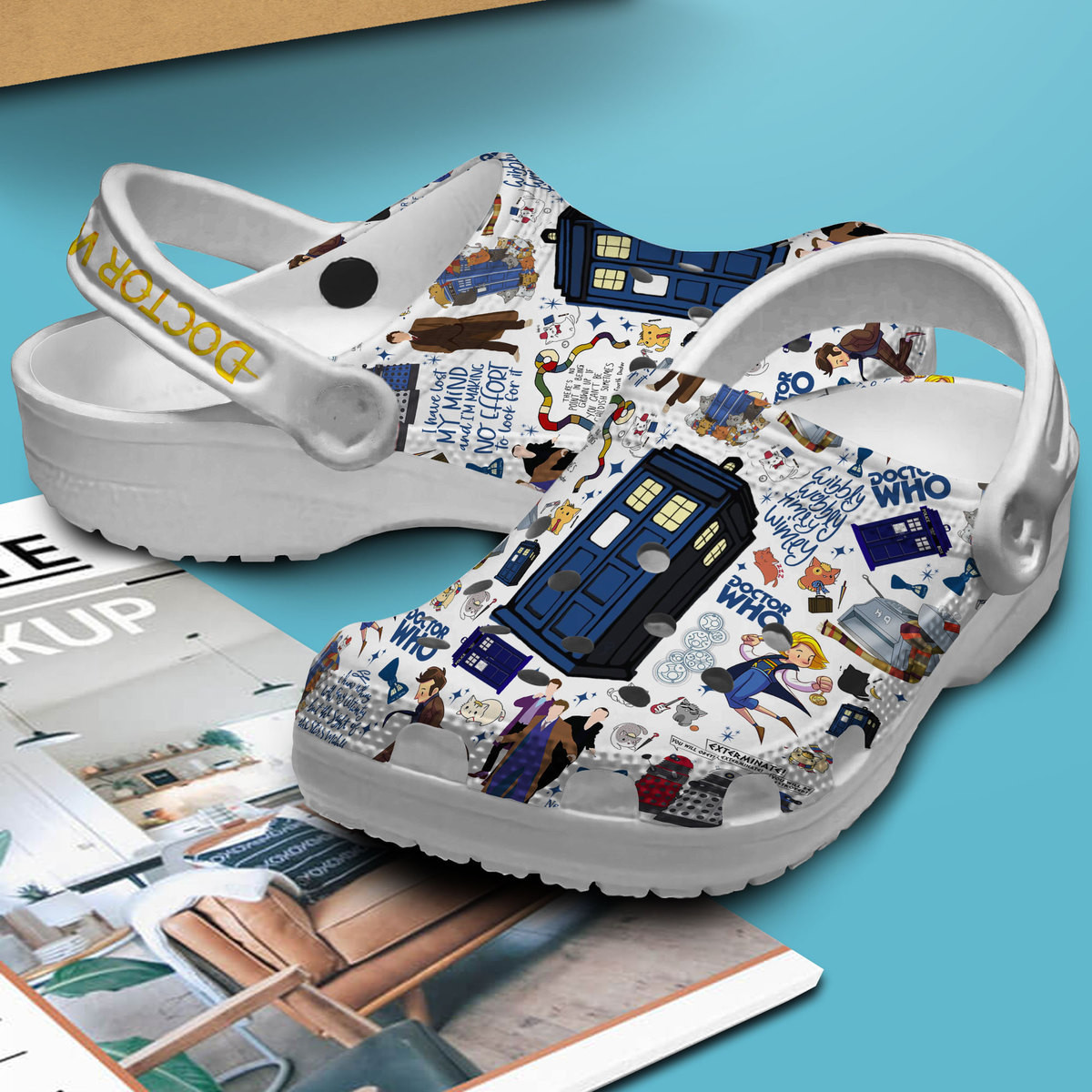 Merchidea Doctor Who TV Series Crocs Crocband Clogs Shoes Comfortable For Men Women and Kids