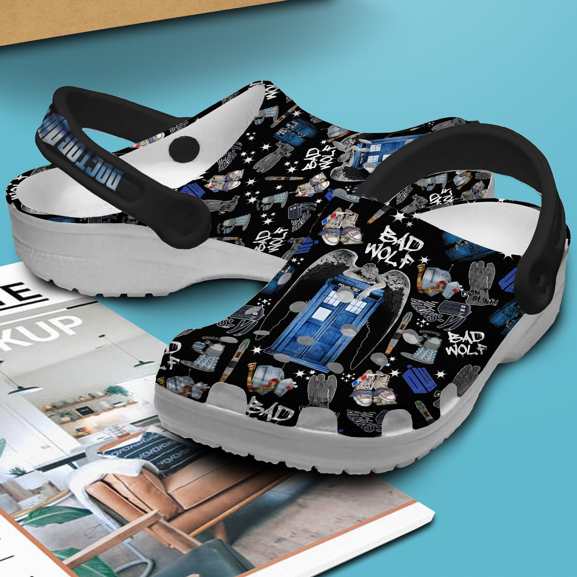 Merchidea Doctor Who TV Series Crocs Crocband Clogs Shoes Comfortable For Men Women and Kids